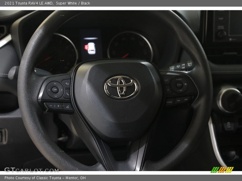 Super White / Black 2021 Toyota RAV4 LE AWD