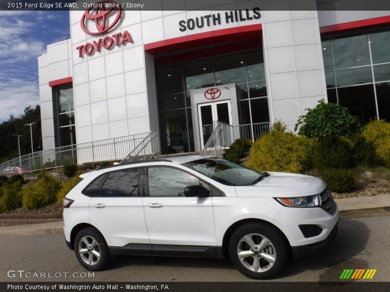 Oxford White / Ebony 2015 Ford Edge SE AWD