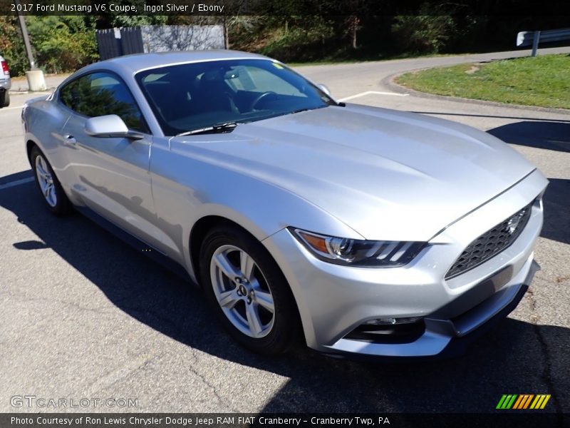 Ingot Silver / Ebony 2017 Ford Mustang V6 Coupe