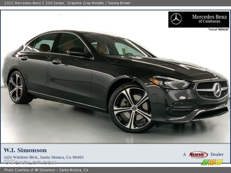 Graphite Gray Metallic / Sienna Brown 2022 Mercedes-Benz C 300 Sedan