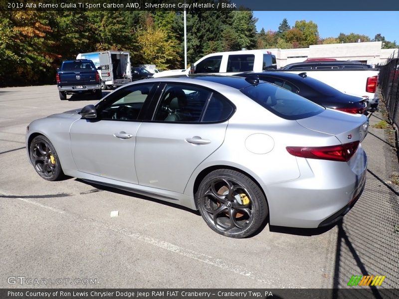 Silverstone Gray Metallic / Black 2019 Alfa Romeo Giulia Ti Sport Carbon AWD