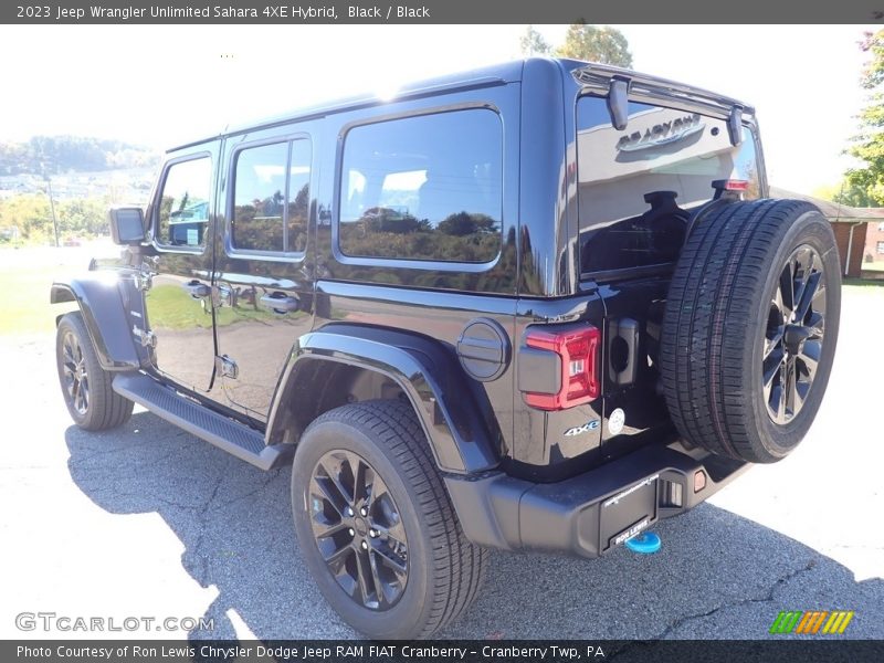 Black / Black 2023 Jeep Wrangler Unlimited Sahara 4XE Hybrid