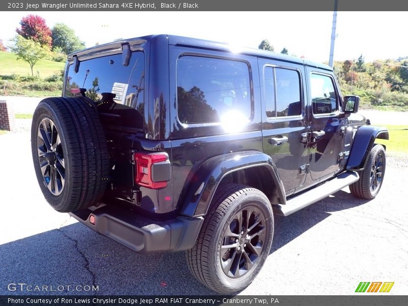 Black / Black 2023 Jeep Wrangler Unlimited Sahara 4XE Hybrid