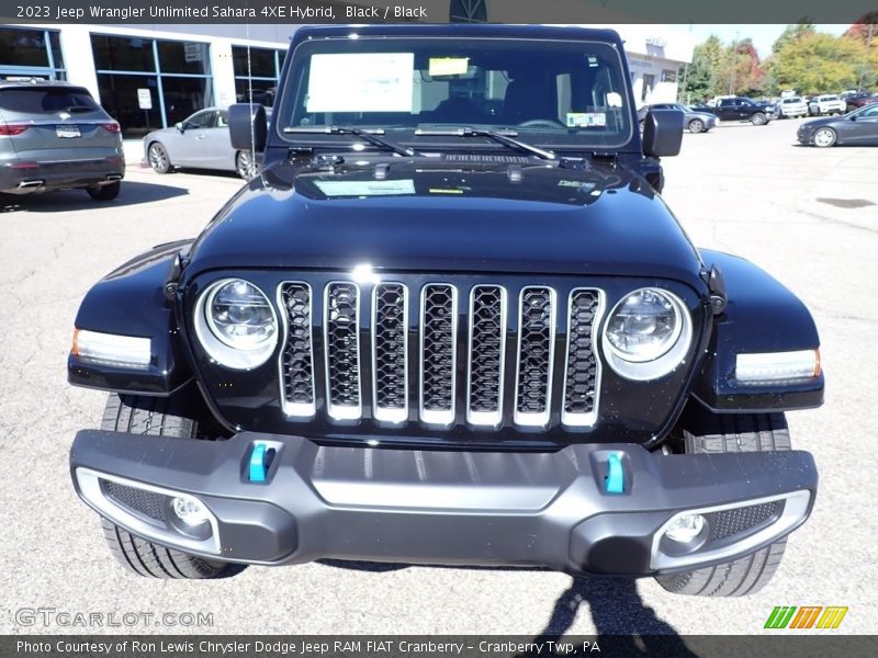 Black / Black 2023 Jeep Wrangler Unlimited Sahara 4XE Hybrid