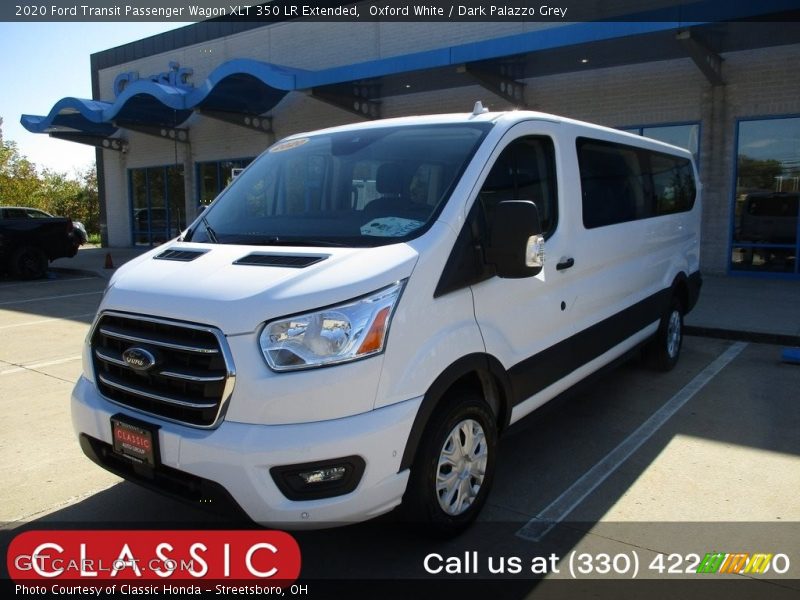 Oxford White / Dark Palazzo Grey 2020 Ford Transit Passenger Wagon XLT 350 LR Extended