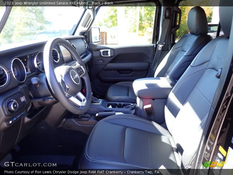 Black / Black 2023 Jeep Wrangler Unlimited Sahara 4XE Hybrid