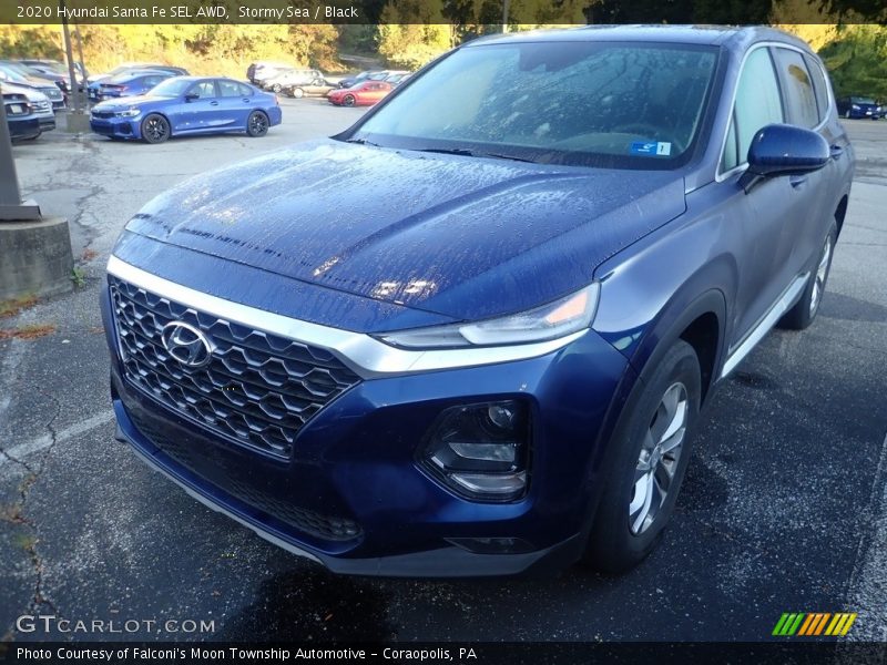 Stormy Sea / Black 2020 Hyundai Santa Fe SEL AWD