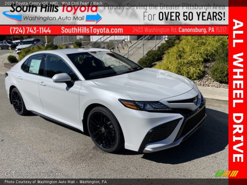 Wind Chill Pearl / Black 2023 Toyota Camry XSE AWD