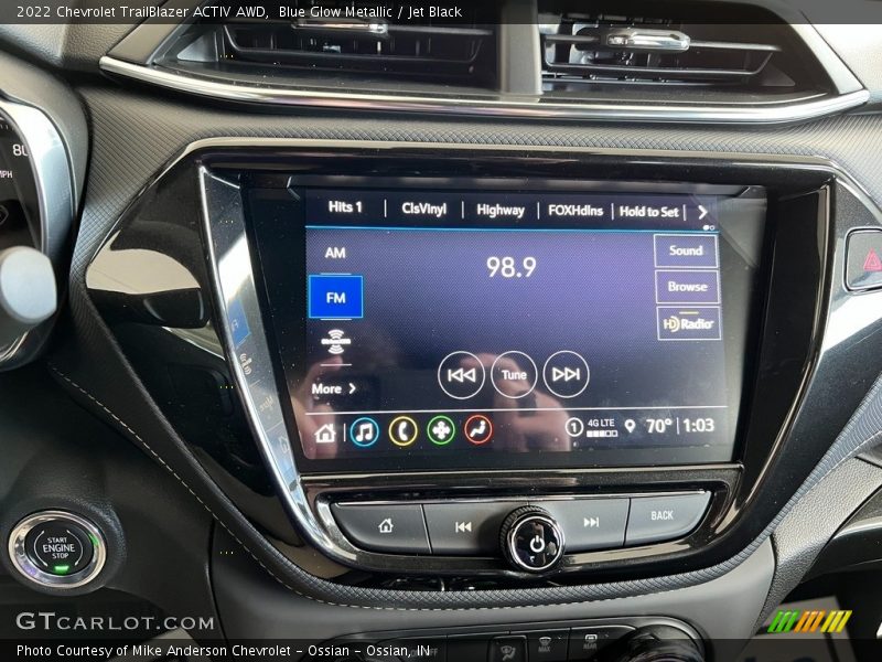 Blue Glow Metallic / Jet Black 2022 Chevrolet TrailBlazer ACTIV AWD