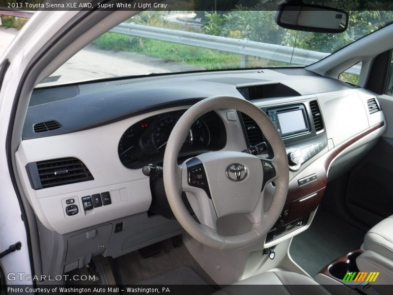 Super White / Light Gray 2013 Toyota Sienna XLE AWD