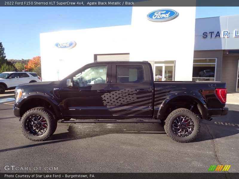 Agate Black Metallic / Black 2022 Ford F150 Sherrod XLT SuperCrew 4x4