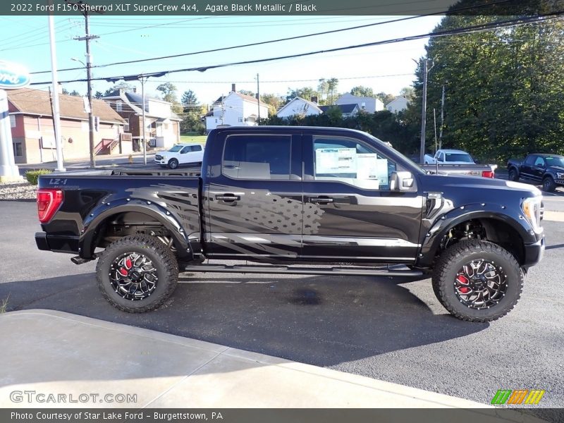 Agate Black Metallic / Black 2022 Ford F150 Sherrod XLT SuperCrew 4x4