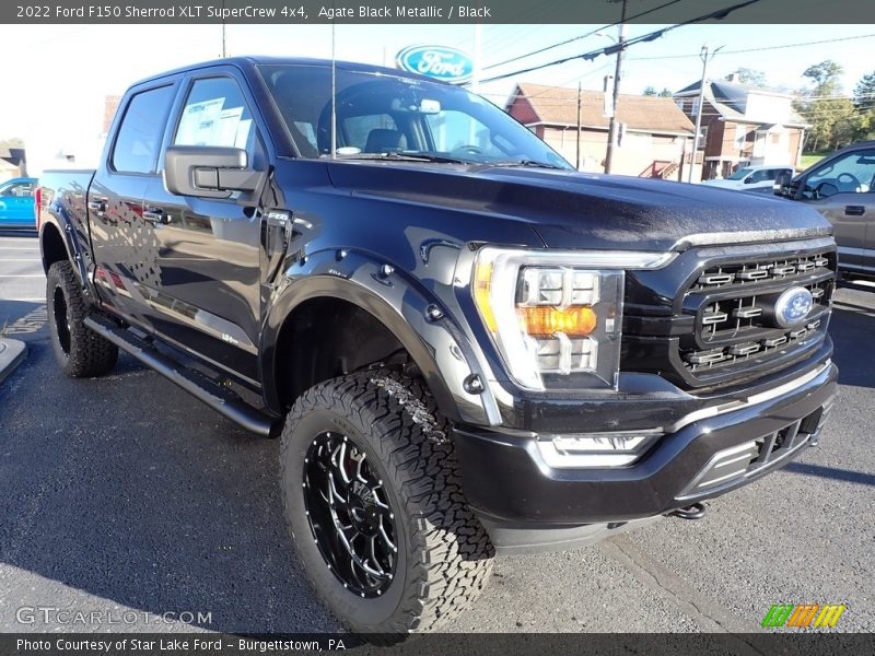 Agate Black Metallic / Black 2022 Ford F150 Sherrod XLT SuperCrew 4x4