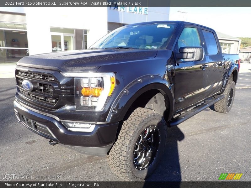 Agate Black Metallic / Black 2022 Ford F150 Sherrod XLT SuperCrew 4x4