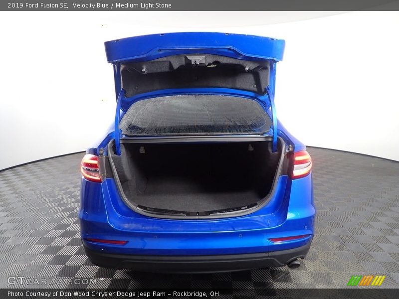 Velocity Blue / Medium Light Stone 2019 Ford Fusion SE