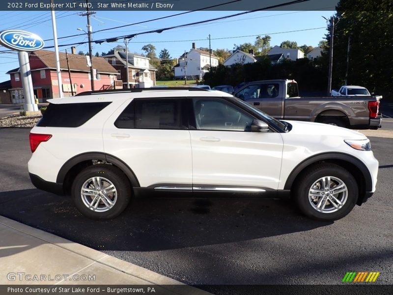 Star White Metallic / Ebony 2022 Ford Explorer XLT 4WD
