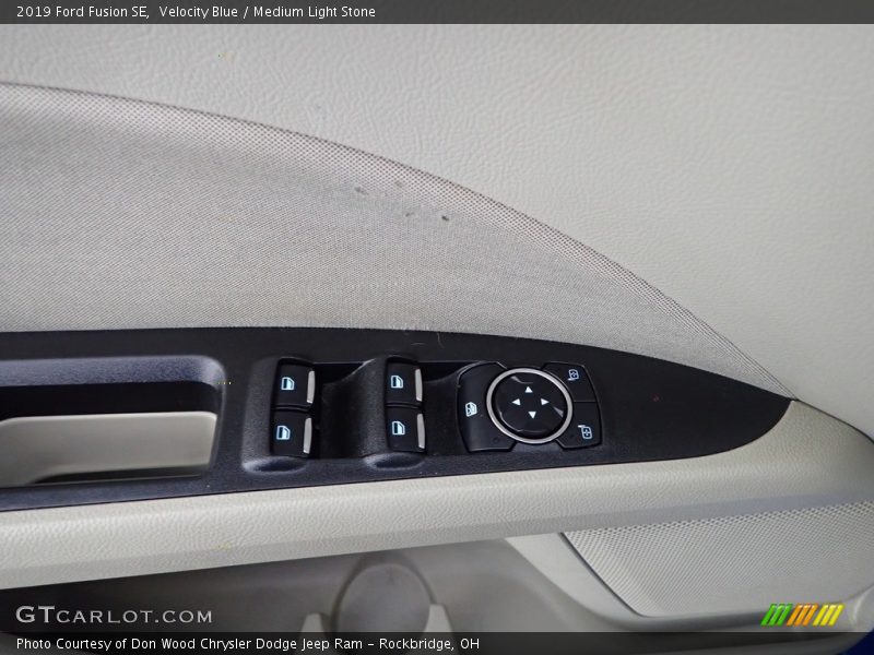 Velocity Blue / Medium Light Stone 2019 Ford Fusion SE