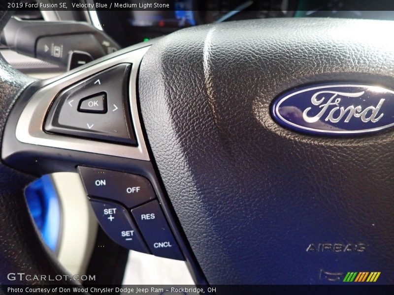 Velocity Blue / Medium Light Stone 2019 Ford Fusion SE