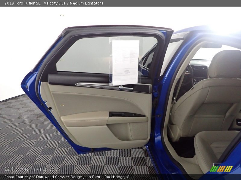 Velocity Blue / Medium Light Stone 2019 Ford Fusion SE