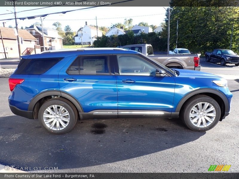 Atlas Blue Metallic / Ebony 2022 Ford Explorer Limited 4WD