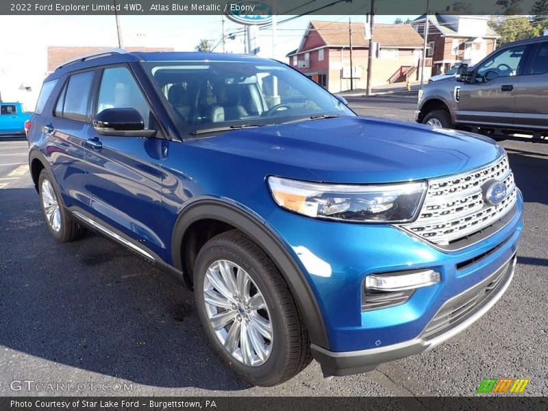 Atlas Blue Metallic / Ebony 2022 Ford Explorer Limited 4WD
