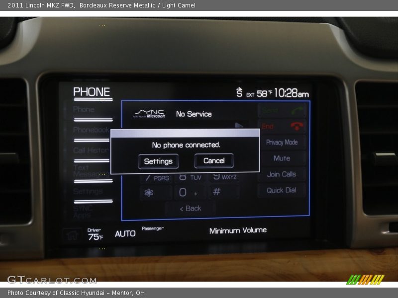 Bordeaux Reserve Metallic / Light Camel 2011 Lincoln MKZ FWD