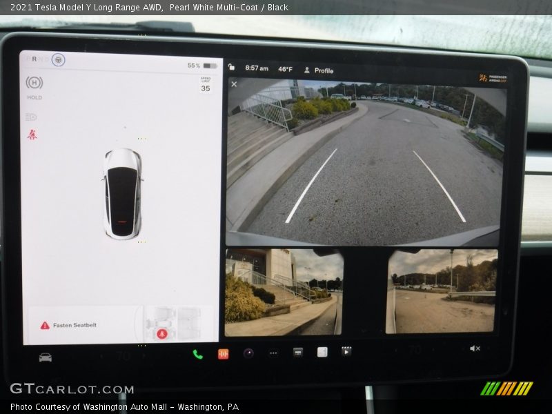 Pearl White Multi-Coat / Black 2021 Tesla Model Y Long Range AWD
