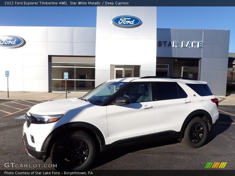 Star White Metallic / Deep Cypress 2022 Ford Explorer Timberline 4WD