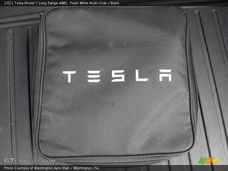 Pearl White Multi-Coat / Black 2021 Tesla Model Y Long Range AWD