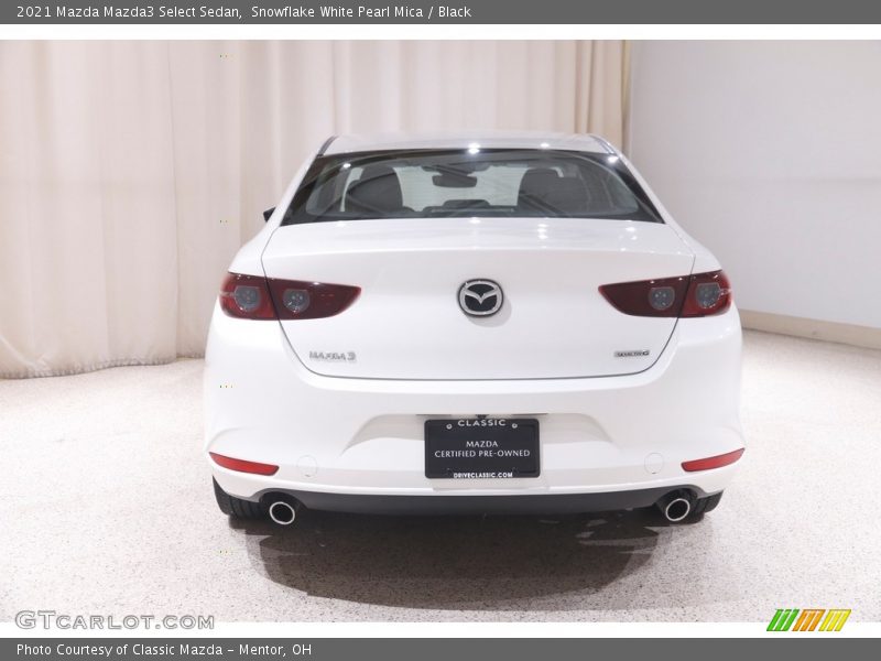 Snowflake White Pearl Mica / Black 2021 Mazda Mazda3 Select Sedan