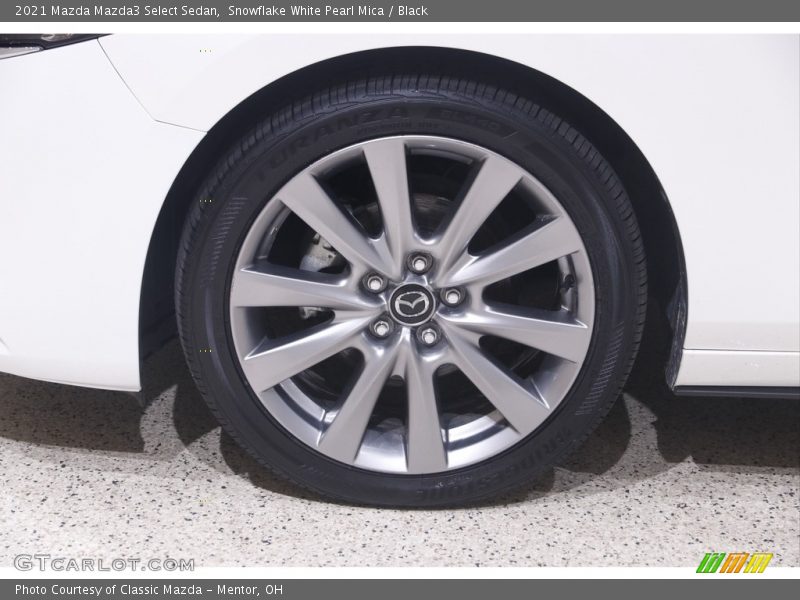 Snowflake White Pearl Mica / Black 2021 Mazda Mazda3 Select Sedan