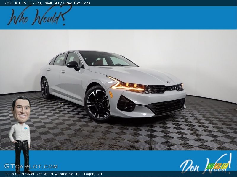 Wolf Gray / Red Two Tone 2021 Kia K5 GT-Line