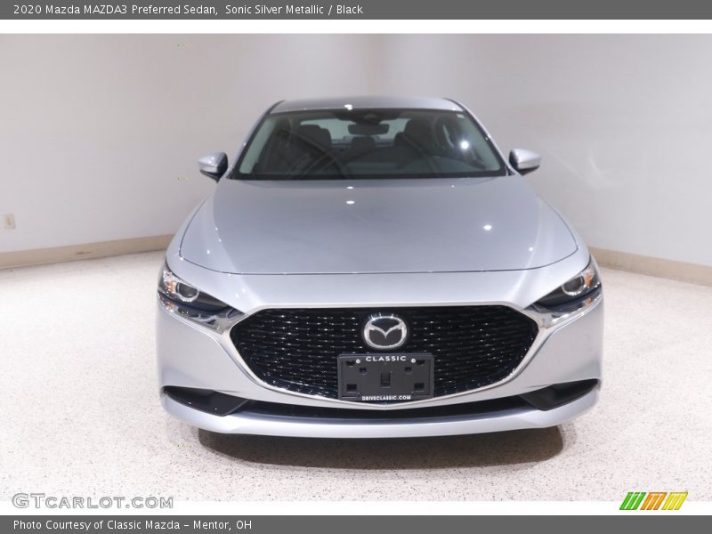 Sonic Silver Metallic / Black 2020 Mazda MAZDA3 Preferred Sedan