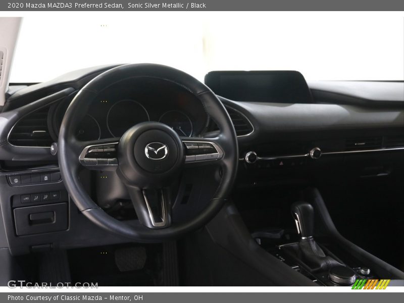 Sonic Silver Metallic / Black 2020 Mazda MAZDA3 Preferred Sedan