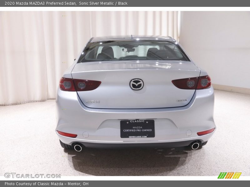 Sonic Silver Metallic / Black 2020 Mazda MAZDA3 Preferred Sedan
