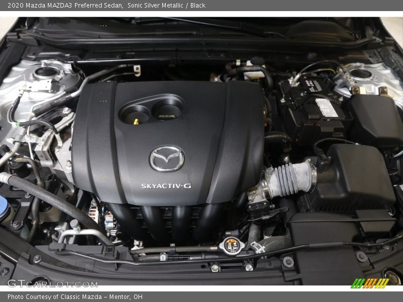 Sonic Silver Metallic / Black 2020 Mazda MAZDA3 Preferred Sedan