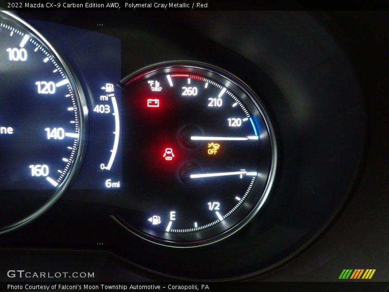 Polymetal Gray Metallic / Red 2022 Mazda CX-9 Carbon Edition AWD