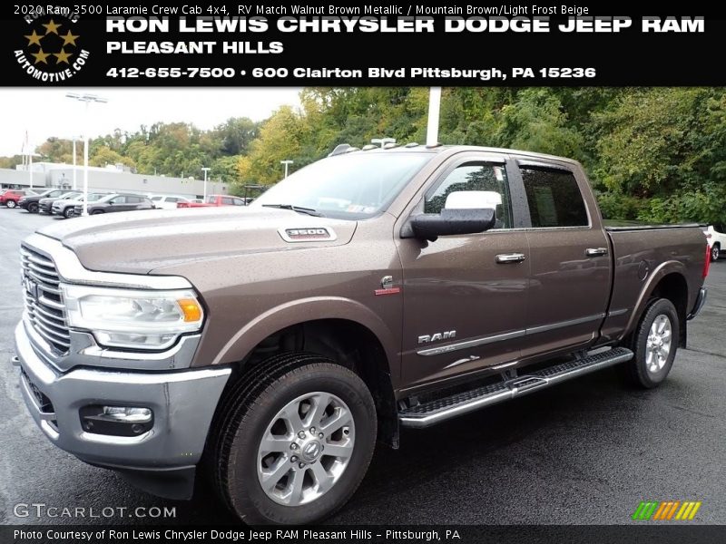 RV Match Walnut Brown Metallic / Mountain Brown/Light Frost Beige 2020 Ram 3500 Laramie Crew Cab 4x4
