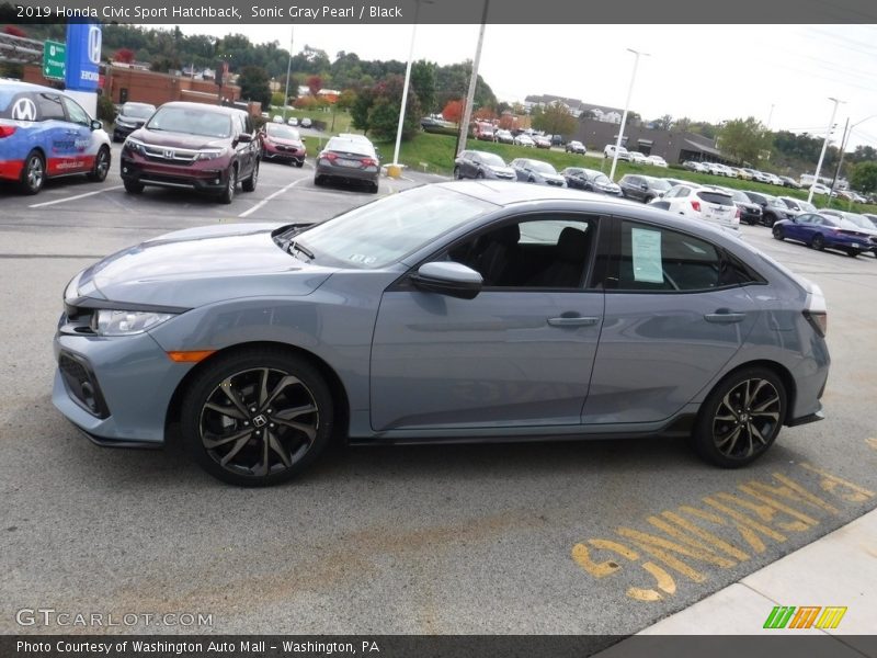 Sonic Gray Pearl / Black 2019 Honda Civic Sport Hatchback