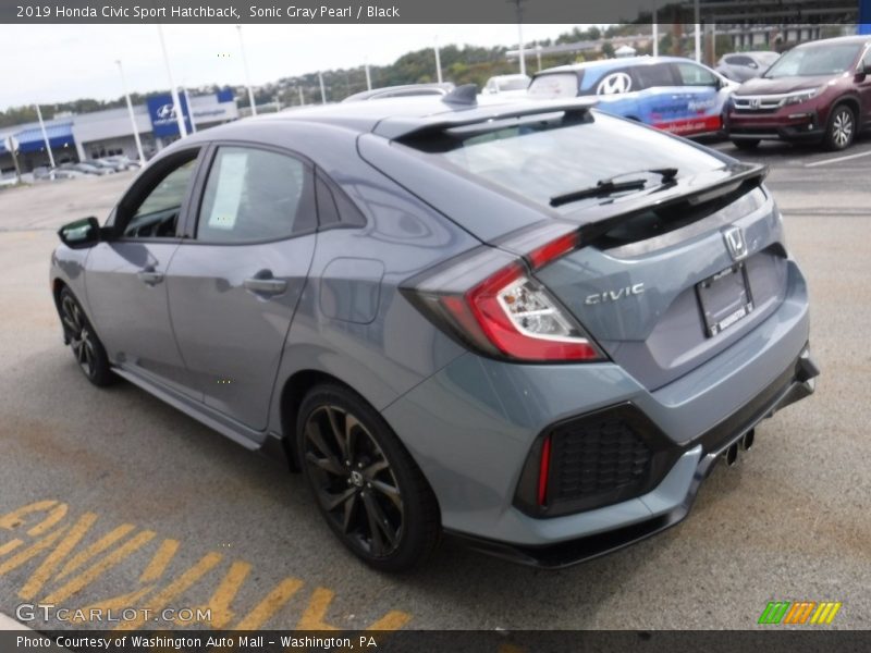 Sonic Gray Pearl / Black 2019 Honda Civic Sport Hatchback