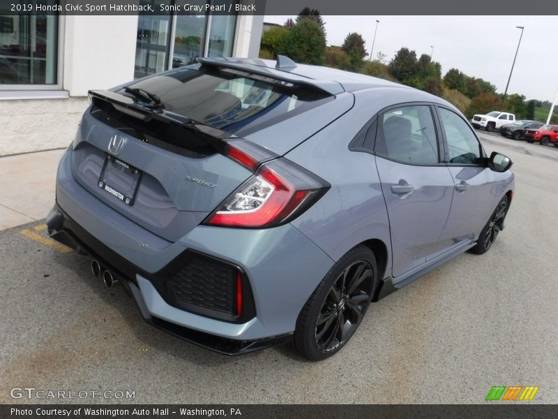 Sonic Gray Pearl / Black 2019 Honda Civic Sport Hatchback