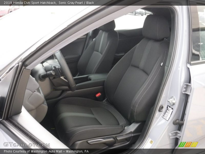 Sonic Gray Pearl / Black 2019 Honda Civic Sport Hatchback