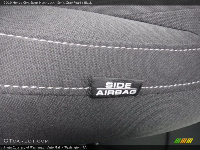 Sonic Gray Pearl / Black 2019 Honda Civic Sport Hatchback