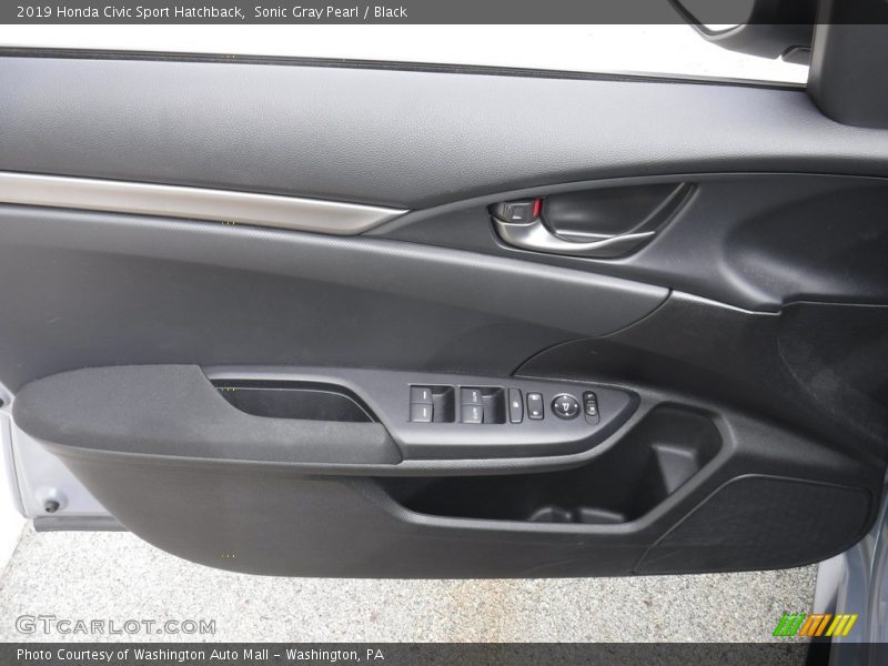Sonic Gray Pearl / Black 2019 Honda Civic Sport Hatchback