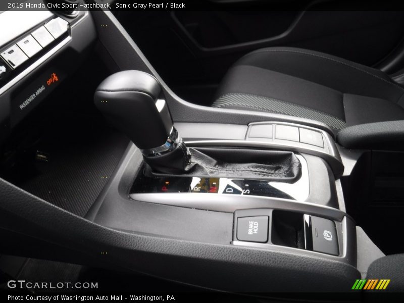 Sonic Gray Pearl / Black 2019 Honda Civic Sport Hatchback
