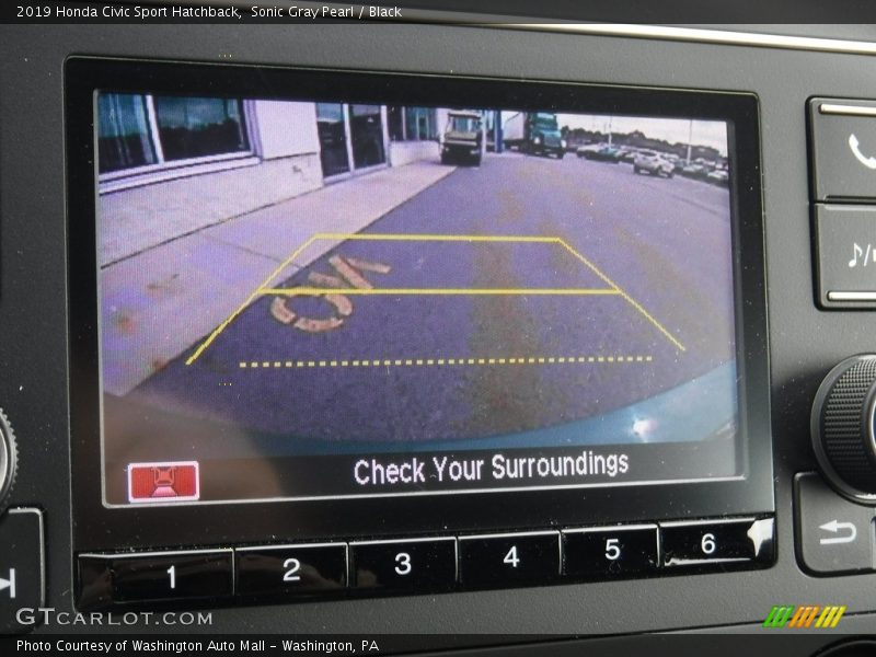 Sonic Gray Pearl / Black 2019 Honda Civic Sport Hatchback