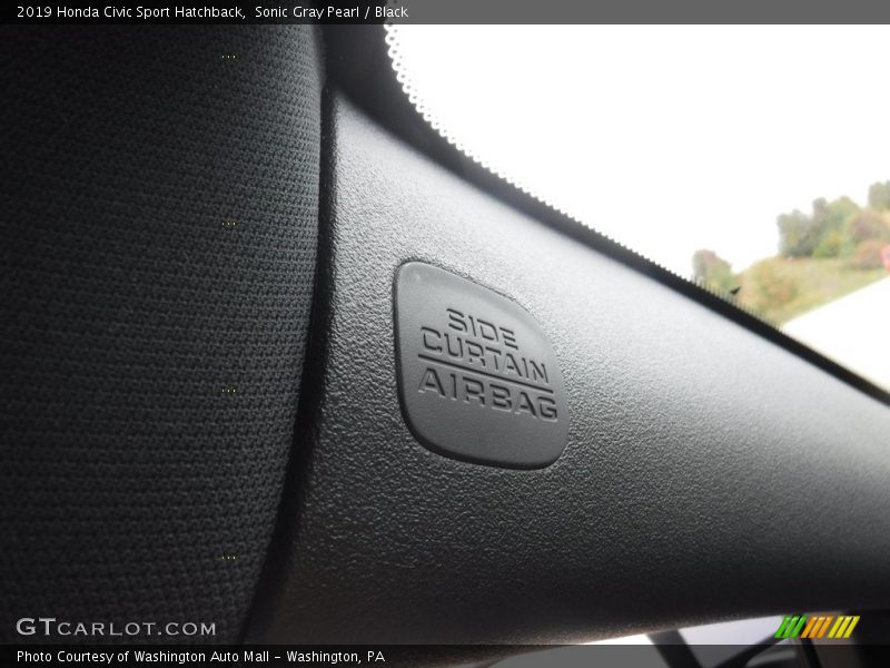 Sonic Gray Pearl / Black 2019 Honda Civic Sport Hatchback