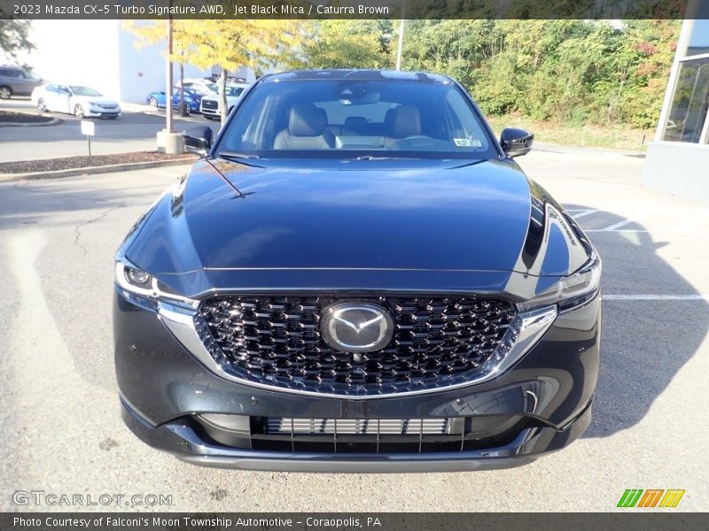 Jet Black Mica / Caturra Brown 2023 Mazda CX-5 Turbo Signature AWD