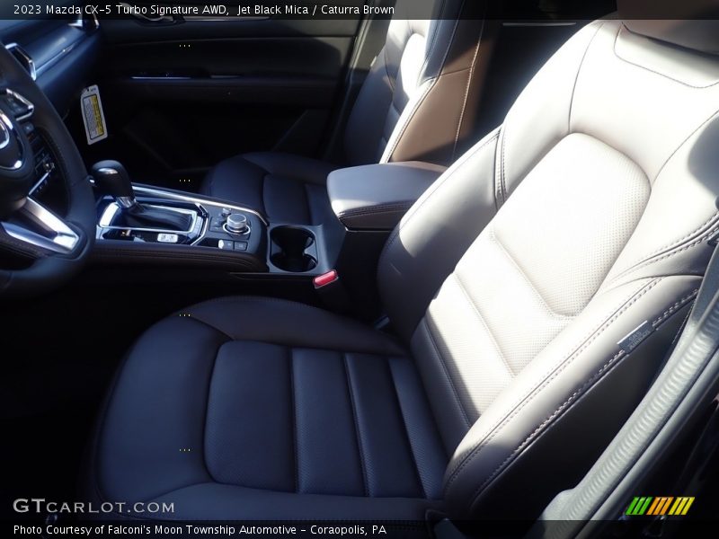 Jet Black Mica / Caturra Brown 2023 Mazda CX-5 Turbo Signature AWD