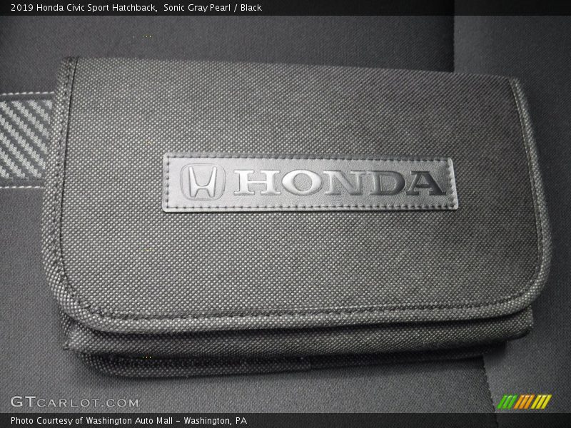 Sonic Gray Pearl / Black 2019 Honda Civic Sport Hatchback